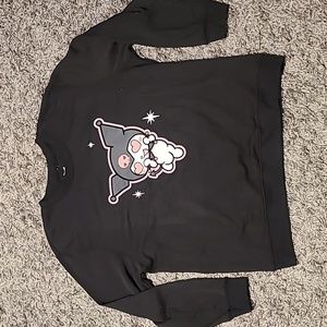 Sanrio Hello Kitty Kuromi black graphic crewneck sweatshirt, anime, NWT